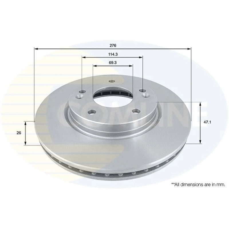 Comline Front & Rear Brake Discs & Pads fits Hyundai Santa Fé I 2000-2006