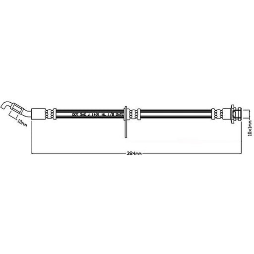 Juratek Brake Hydraulic Hose Line Front fits Fiat Sedici 2006-2014 1.6 1.9 2.0