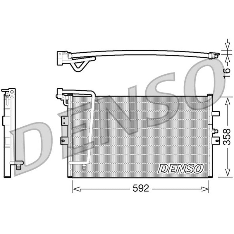 Denso Air Conditioning Condenser fits Saab 9-5 1997-2009 1.9 2.0 2.3 3.0