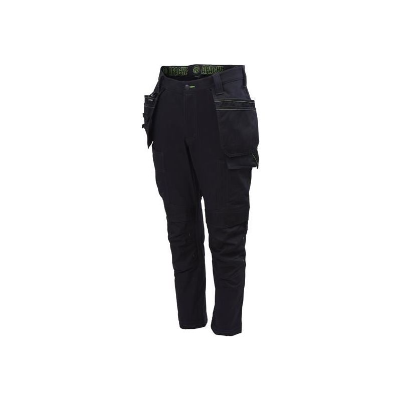 Apache Calgary Black Stretch Holster Trousers Waist 32in Leg 29in Apache - Dynamic Drive