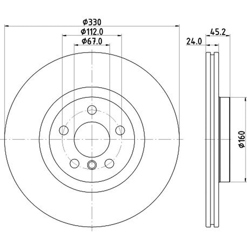 Mintex Front Brake Discs & Pads fits Mini Mini Countryman 2023 on 1.5