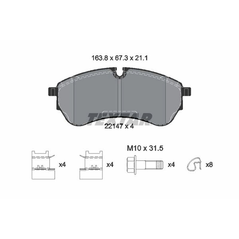Textar Front Brake Pad Set 2214701