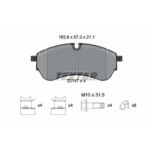 Textar Front Brake Pad Set 2214701