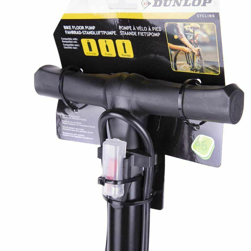 Dunlop Floor Bike Air Pump Stable Foot Car Football Inflatables 12Bar Presta Uk Dunlop  - Dynamic Drive