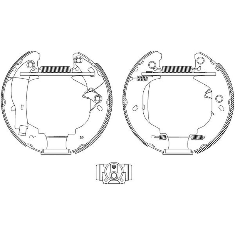 Mintex Brake Shoe Set Axle Kit fits Ford Transit 1991-1994 2.0 2.5