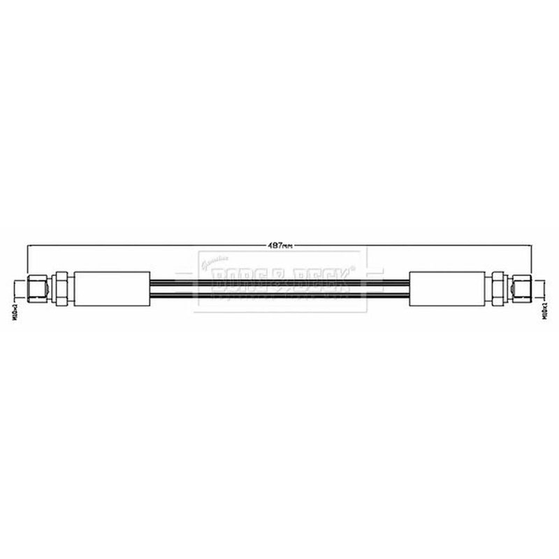 Borg & Beck Brake Hydraulic Hose Line Front Right BBH8722