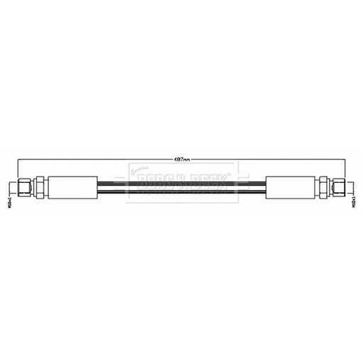 Borg & Beck Brake Hydraulic Hose Line Front Right BBH8722