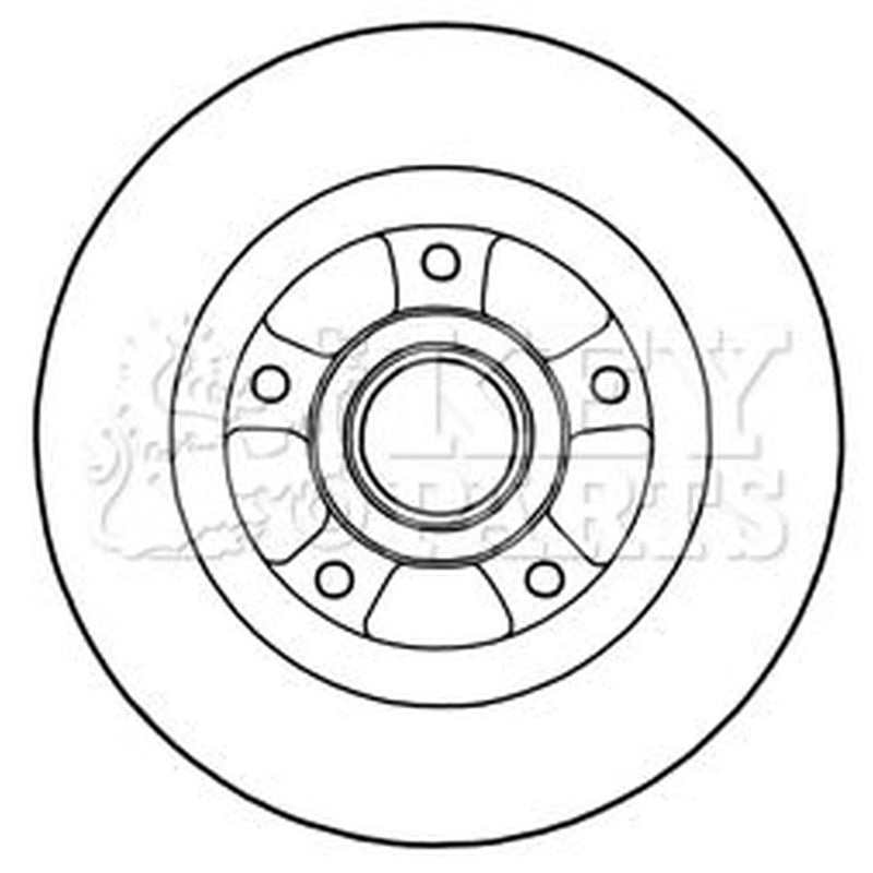 Key Parts Rear Brake Solid Discs & Pads fits Renault Grand Scénic III 2009-2016
