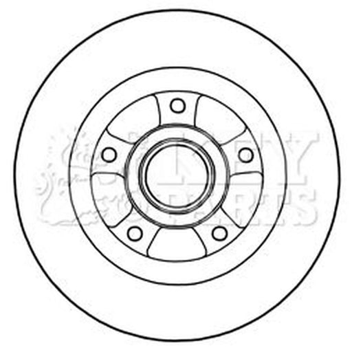 Key Parts Rear Brake Solid Discs & Pads fits Renault Grand Scénic III 2009-2016