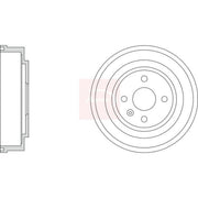 Apec Brake Drum Assembly Rear fits Opel Astra G 1998-2009 1.4 1.6 1.7