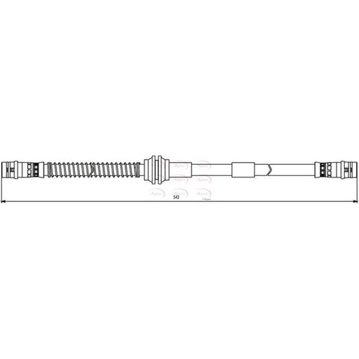 Apec Brake Hydraulic Hose Line Front fits Audi Q7 2006-2015 3.0 3.6 4.2 6.0