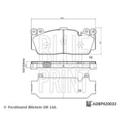 Blue Print Front Brake Pad Set fits BMW 2 2015-2021