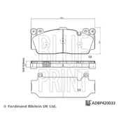 Blue Print Front Brake Pad Set ADBP420033