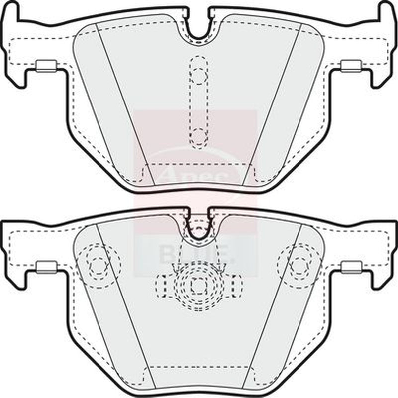 Apec Rear Brake Pad Set fits BMW 5 2001-2010