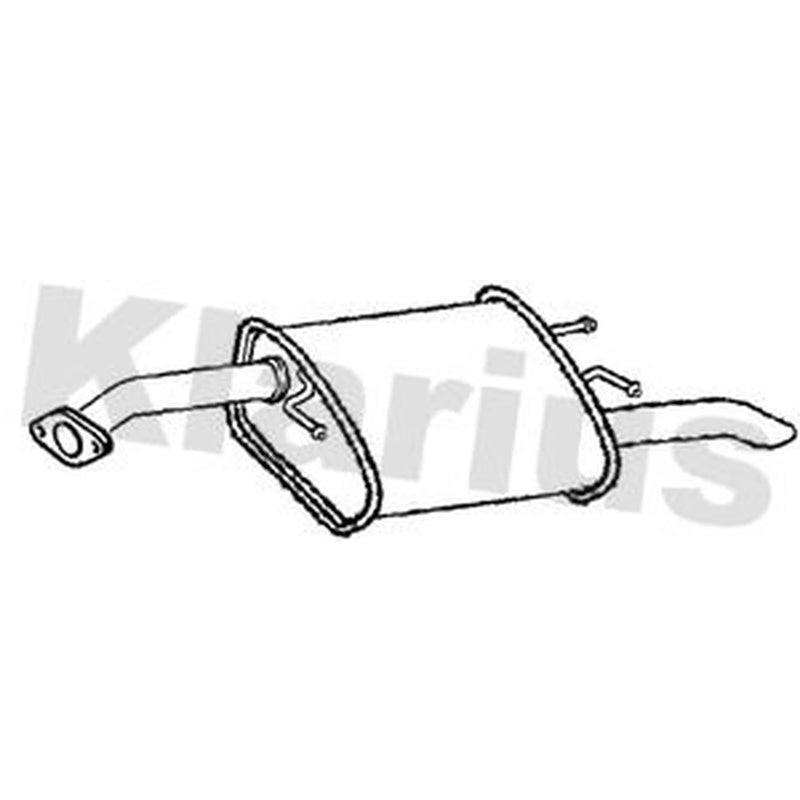 Klarius Box With Tail Pipe Rear fits Chevrolet Lacetti 2005-2013 1.4 1.6 1.8