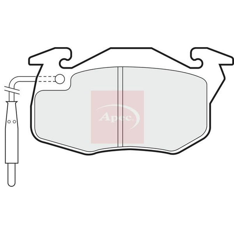 Apec Front Brake Pad Set fits Peugeot 106 I 1991-1996 1.0 1.1 1.4 1.5 1.6