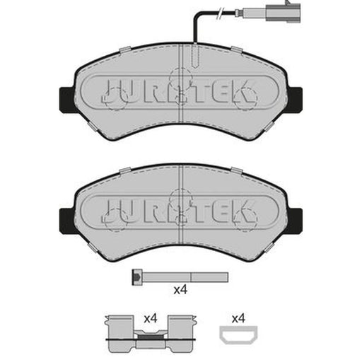 Juratek Front Brake Pad Set fits Citroën Relay III 2006-2023 2.0 2.2 3.0