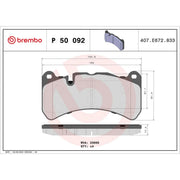 Brembo 4 x Front Brake Pad Set fits Maserati Ghibli III 2013 on 3.0