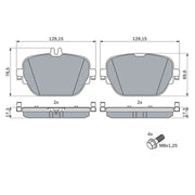 Bosch Front & Rear Pads fits Mercedes-Benz E-Class 2016-2017 238.366 238.466