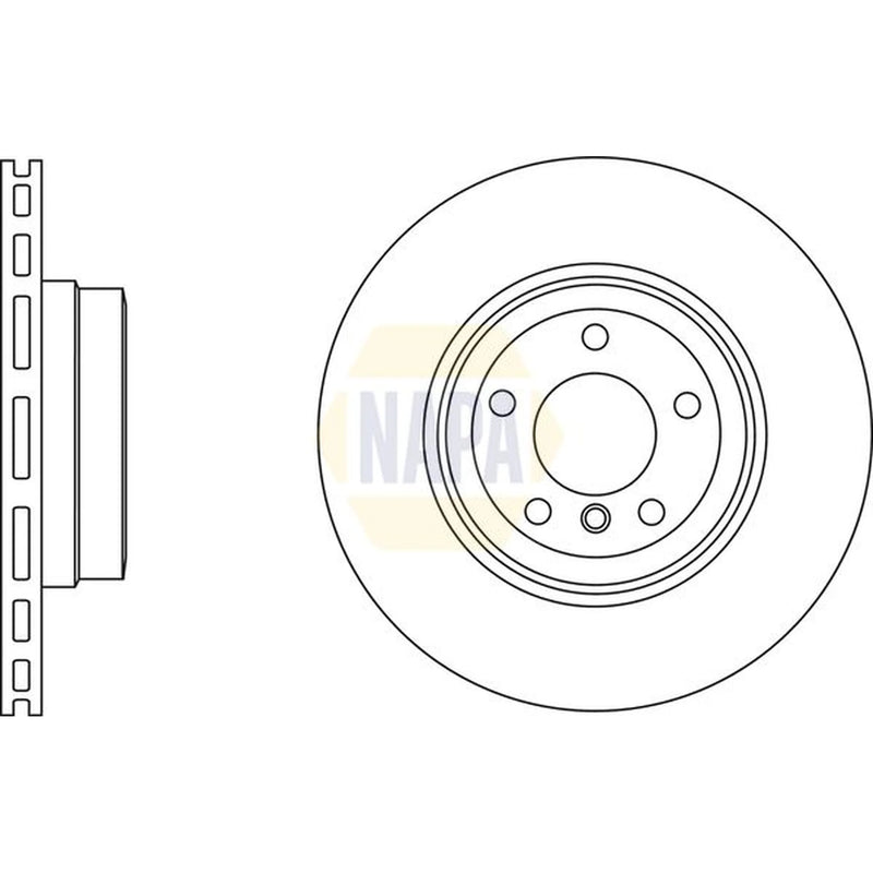 NAPA 2 x Vented Rear Brake Discs NBD5783-x2