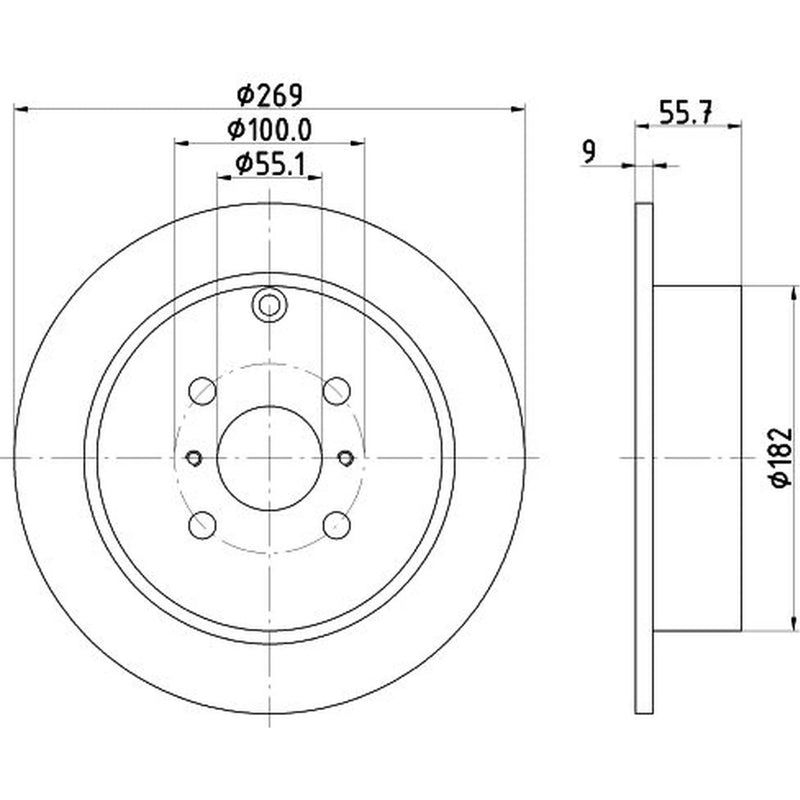 Mintex Front & Rear Brake Discs & Pads fits Toyota Corolla 2001-2007 1.8 2.0