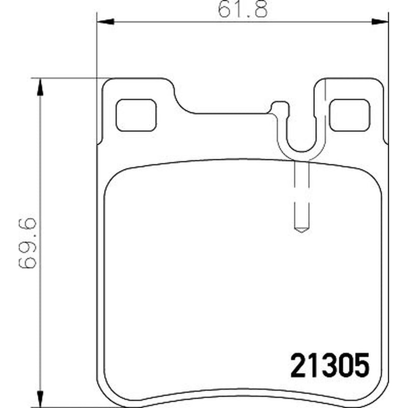 DON Rear Brake Pad Set fits Chrysler Crossfire 2004-2007