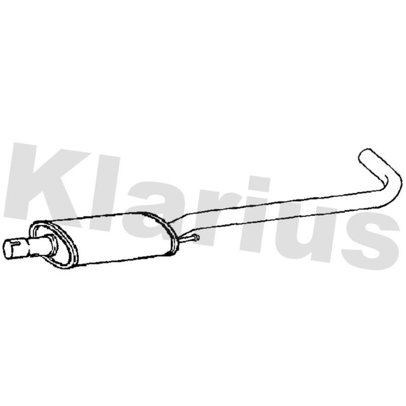 Klarius Box With Centre Pipe Centre fits Kia Cee'D 2012-2018 1.6