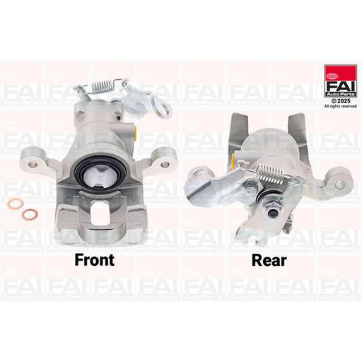 FAI Brake Caliper Assembly Rear Left fits Hyundai IX20 2010-2019 1.4 1.6