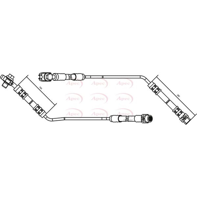 Apec Brake Hydraulic Hose Line Rear Right fits BMW X5 2000-2006 3.0 4.4 4.6 4.8