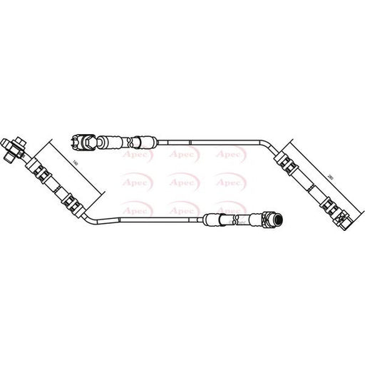 Apec Brake Hydraulic Hose Line Rear Right fits BMW X5 2000-2006 3.0 4.4 4.6 4.8