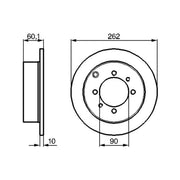 Bosch Front & Rear Brake Discs & Pads fits Mitsubishi Lancer VII 2003-2008