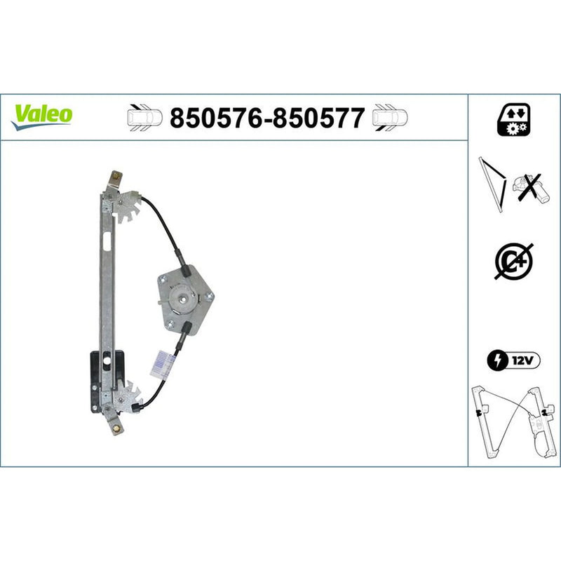 Valeo Electric Window Regulator Lifter Right Rear 850577