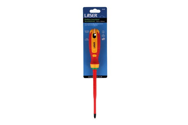 Laser Phillips Insulated Screwdriver Ph3 x 150mm - 8449 Laser - Dynamic Drive
