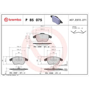 Brembo 4 x Front Brake Pad Set fits Audi A1 2010-2018 1.0 1.2 1.4 1.6 1.8 2.0