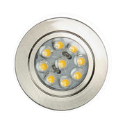 Small Metal Downlight Chrome Finish (12V / 1W / Warm White / IP20) Nova - Dynamic Drive