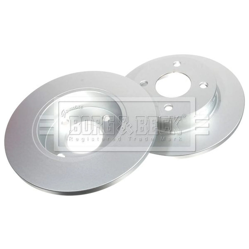 Borg & Beck 2 x Solid Brake Discs fits Nissan Micra II 1992-2003 1.0 1.3 1.4