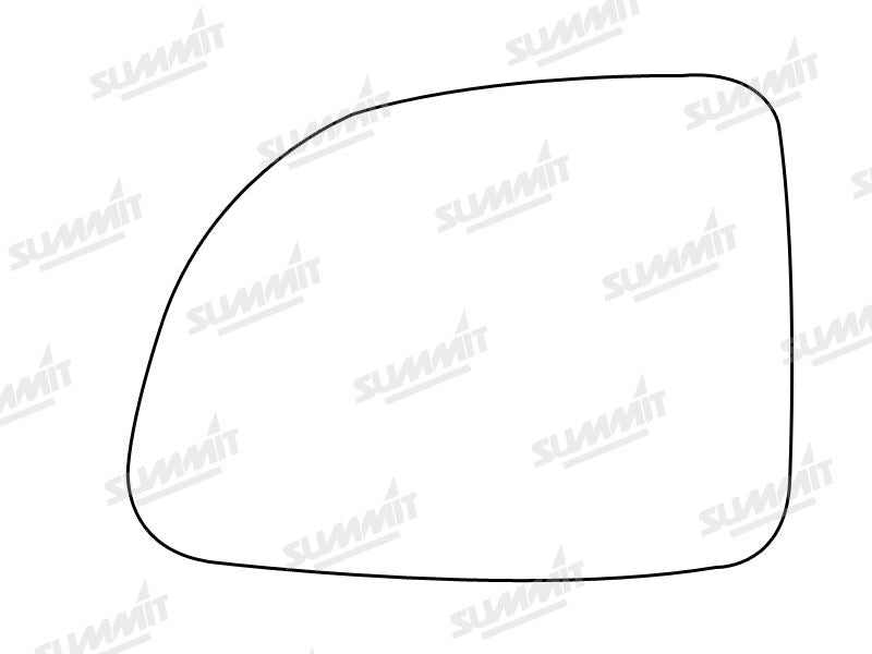 Summit Stick-On Standard Mirror Glass fits Renault Clio LHS Summit - Bars 4 Cars