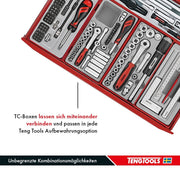 Teng Tools 1/4" Socket Set 6 pt TT1 35 Pieces Teng Tools - Dynamic Drive