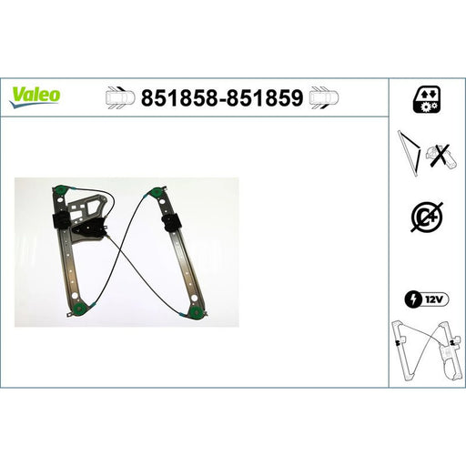 Valeo Electric Window Regulator Lifter Left Front 851858