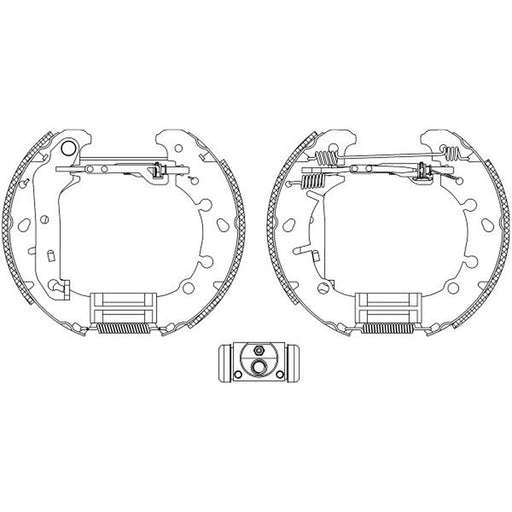 Mintex Brake Shoe Set Axle Kit fits Ford Fiesta V 2001-2009 1.25 1.3 1.4 1.6