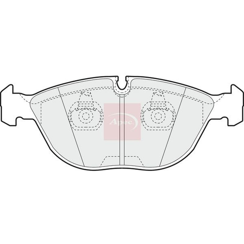 Apec Front Brake Pad Set fits Audi A4 B5 2000-2001