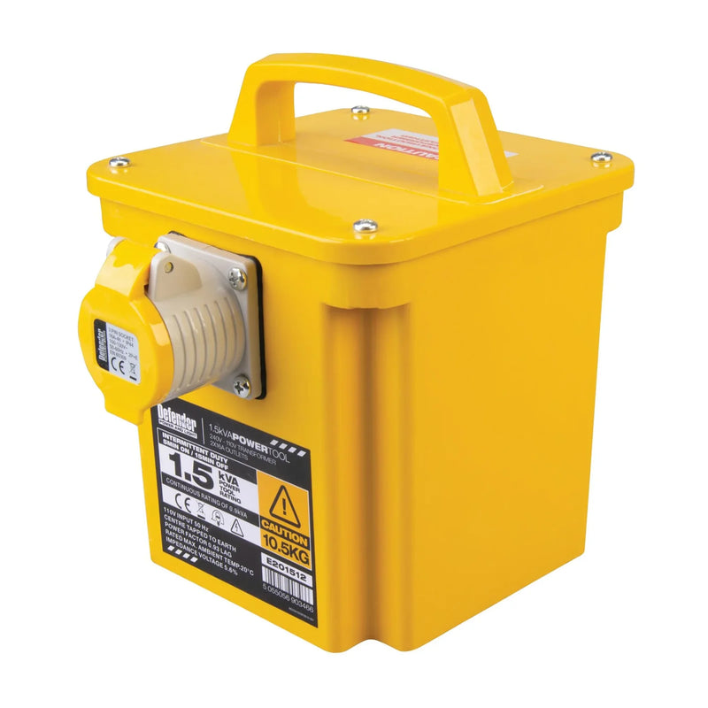 Defender Transformer E201512 110V 1.5kVA with 2 x 16A Outlets