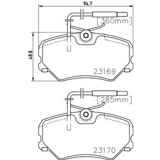 Mintex Front Brake Pad Set fits Citroën Zx 1992-1997 2.0