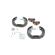 Bosch Brake Shoe Set Axle Kit fits Nissan Micra II 1992-2003 1.0 1.3 1.4