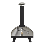 Dellonda Portable Wood-Fired 14" Pizza Oven and Smoking Oven Black/Stainless Steel Dellonda  - Dynamic Drive