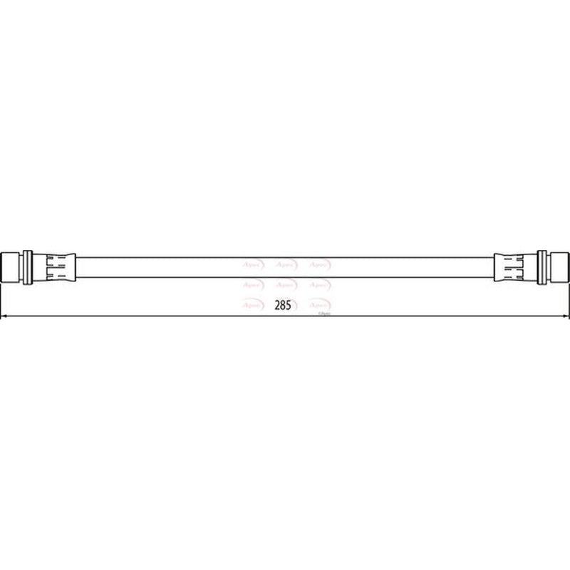 Apec Brake Hydraulic Hose Line Rear Right fits Toyota Yaris/Vitz 2005-2012