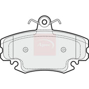 Apec Front Brake Pad Set fits Dacia Logan 2004-2012 1.4 1.5 1.6