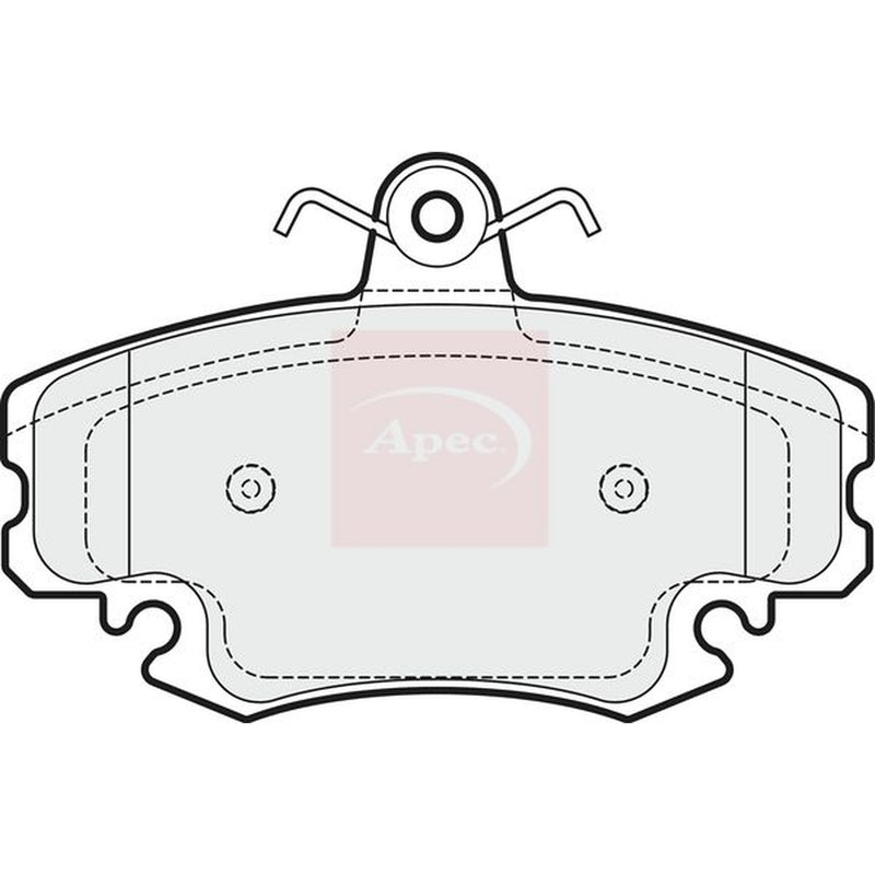 Apec Front Brake Pad Set fits Dacia Logan 2004-2012 1.4 1.5 1.6