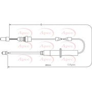 Apec Handbrake Cable Right Rear CAB1387