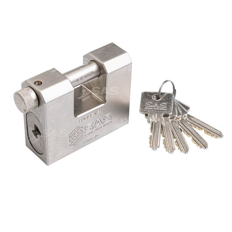 SAS Security Products SAS HD85-75 Sliding Shackle Padlock Lock Keyed Alike - Main Product Image | UK Camping and Leisure
